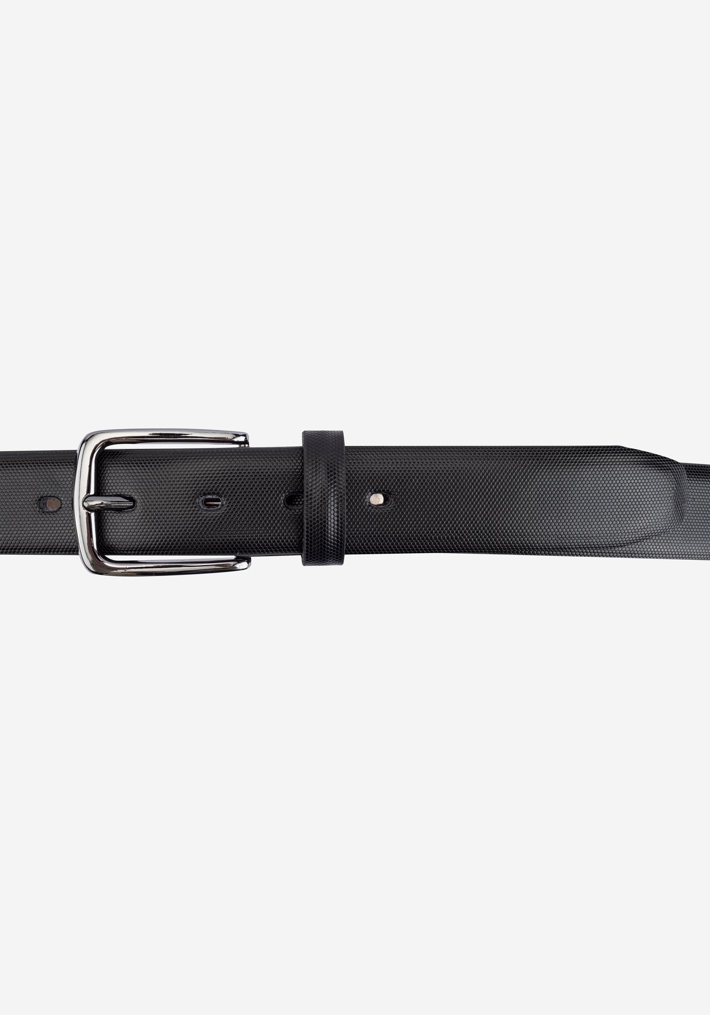 Panther Black Spanish Genuine Leather Patterned Belt