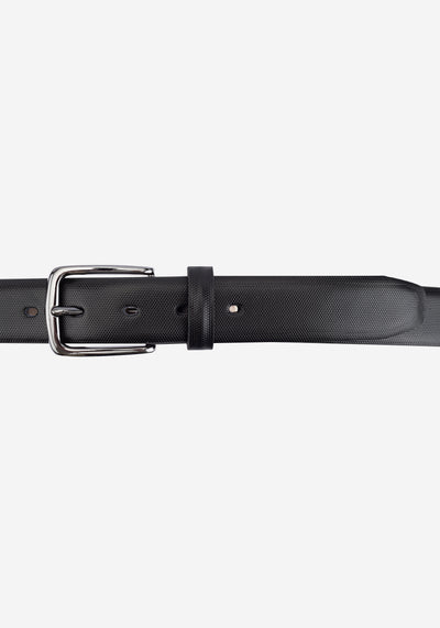 Panther Black Spanish Genuine Leather Patterned Belt