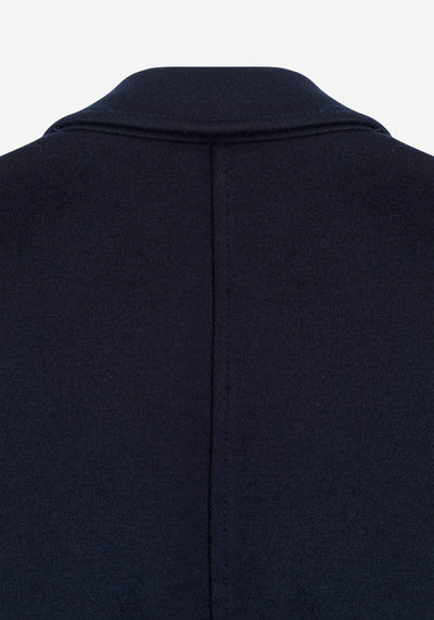 Hollow Navy Boiled Wool Jacket
