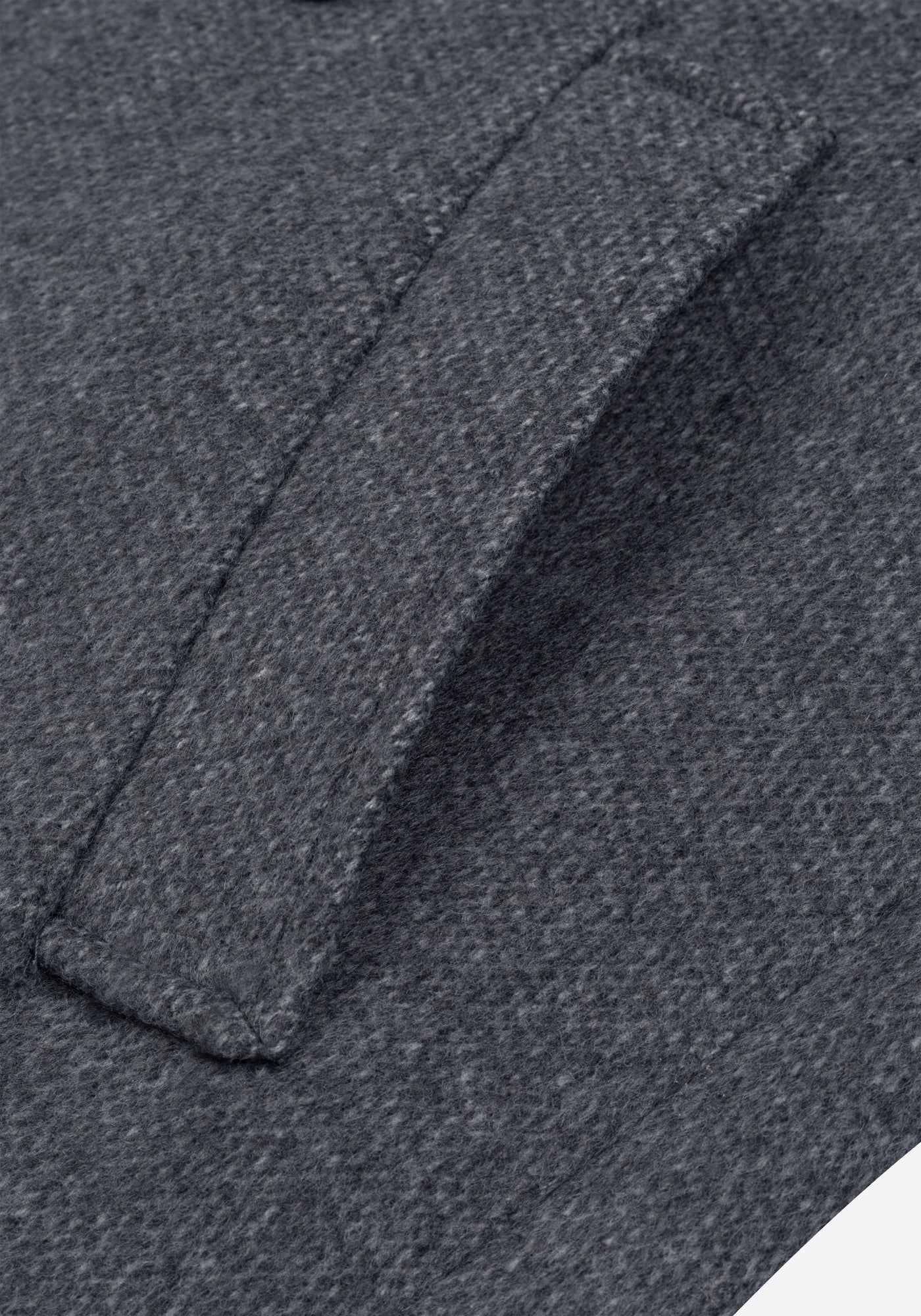 Ice Grey Double-Breasted Poly Coat