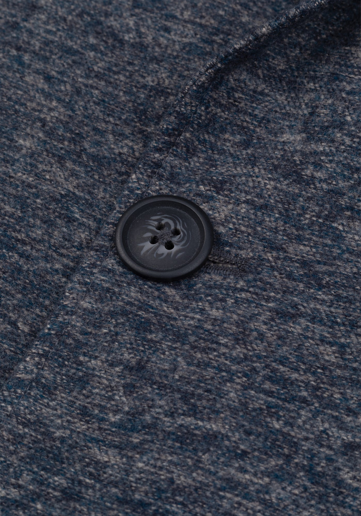 Dim Navy Double-Breasted Poly Coat