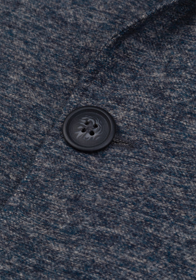 Dim Navy Double-Breasted Poly Coat
