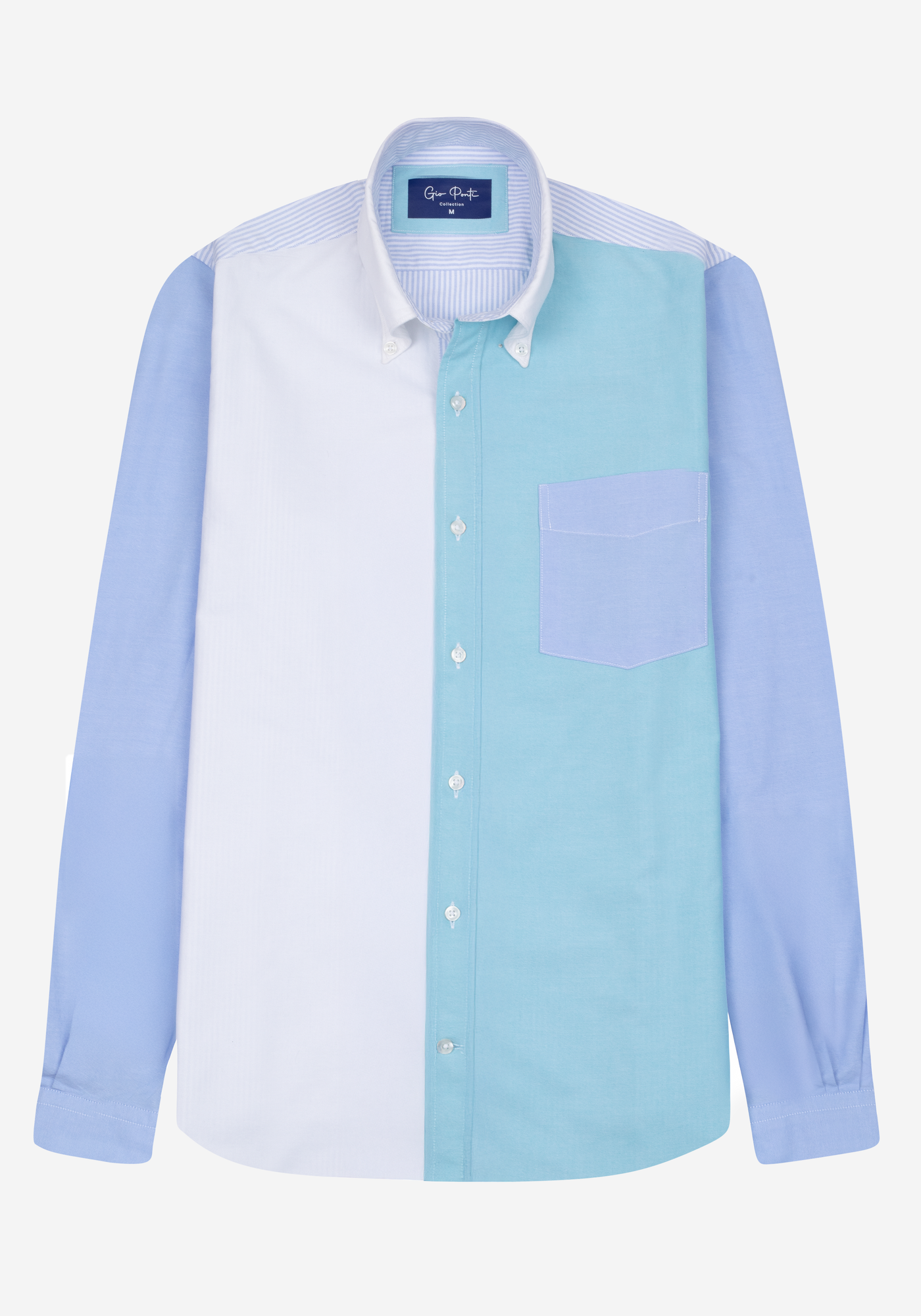 Aqua Tri-Tone Oxford Shirt