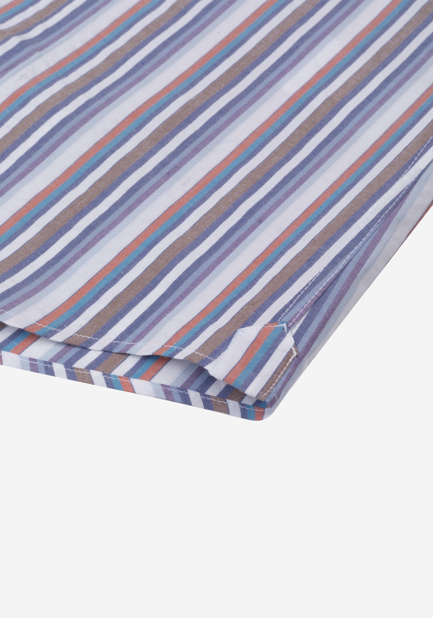 Earthy Parti-Colored Stripe Poplin Shirt