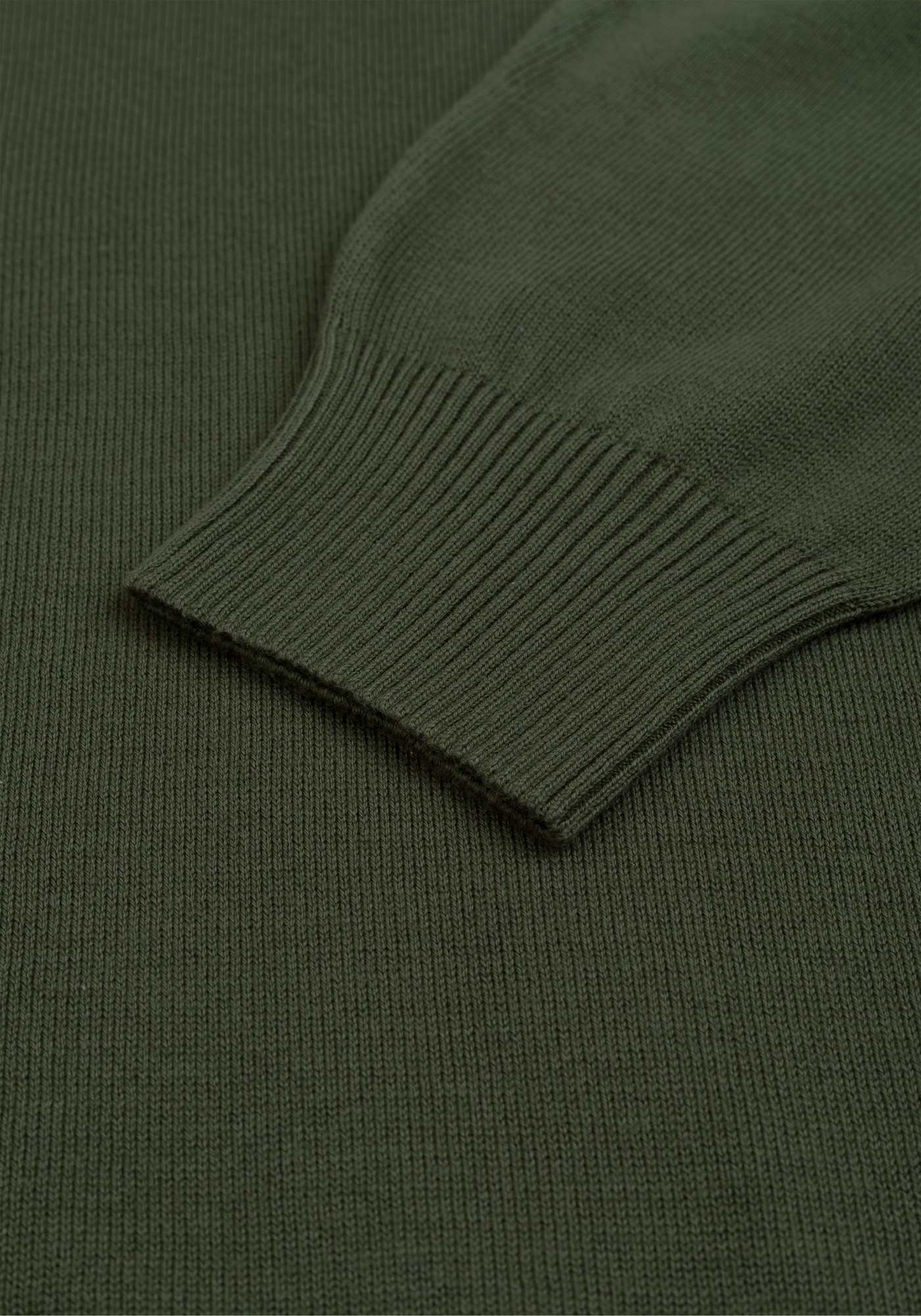 Dim Olive Zip Cotton Pullover