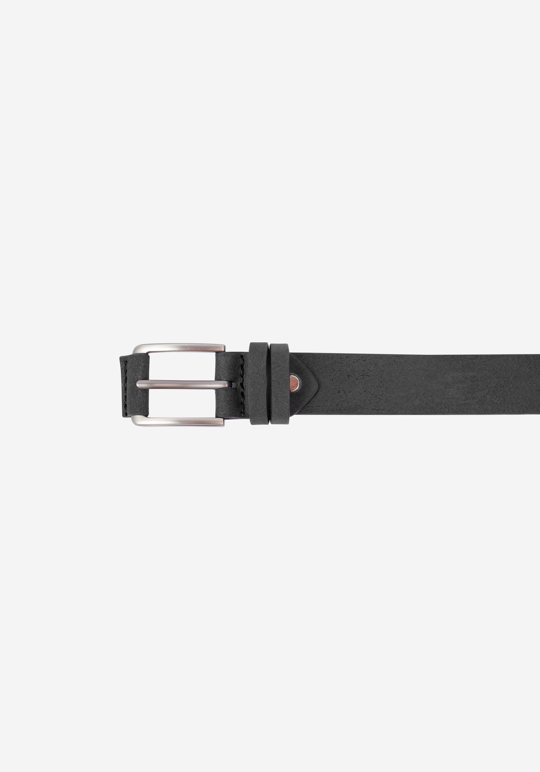 Faded Black Leather Belt