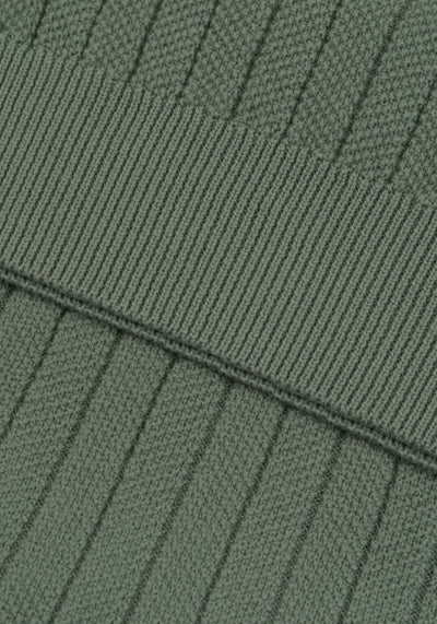 Sage Green Knitted Polo Shirt