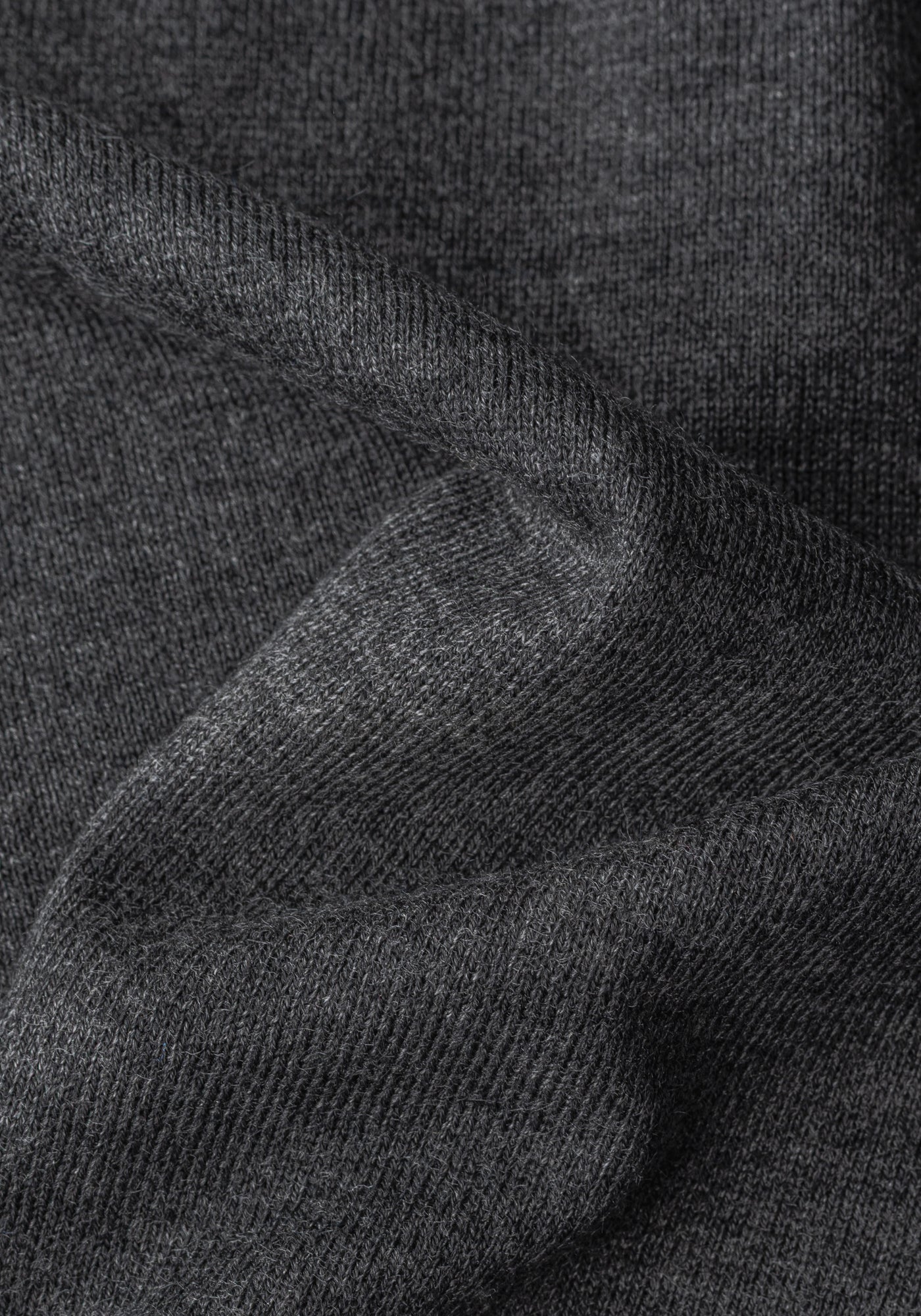 Coal Grey Merino Wool Blend Pullover