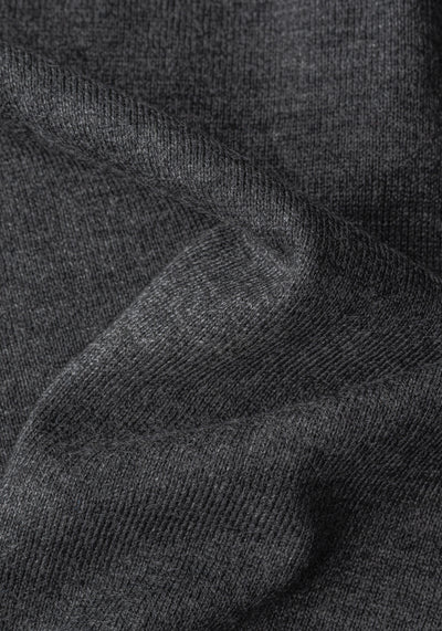 Coal Grey Merino Wool Blend Pullover