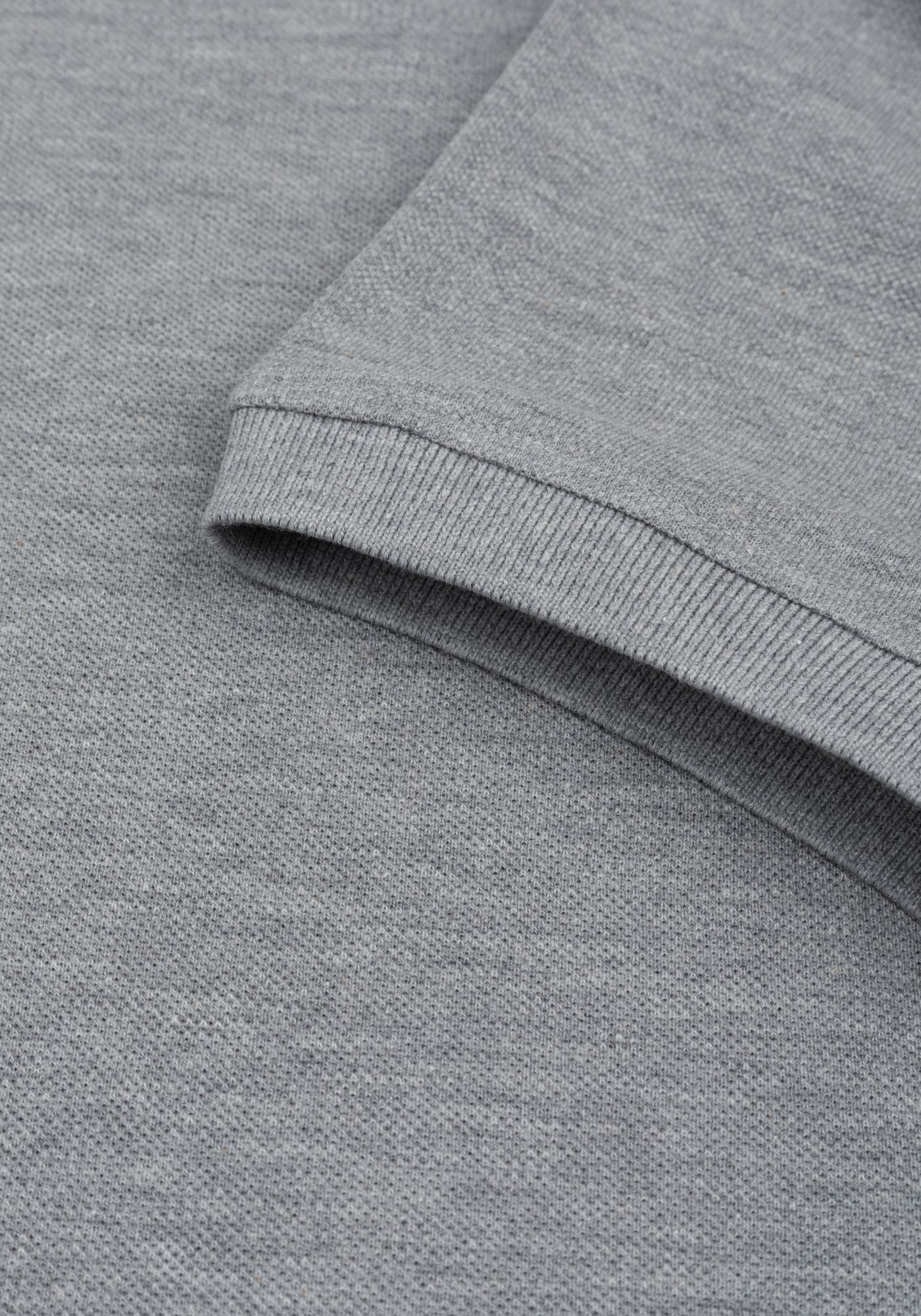 Heather Grey Cotton Polo Shirt