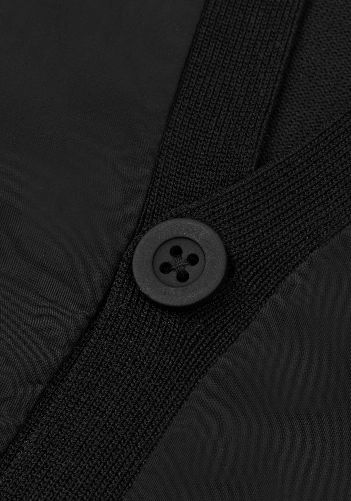 Carbon Black Polyamide Cardigan