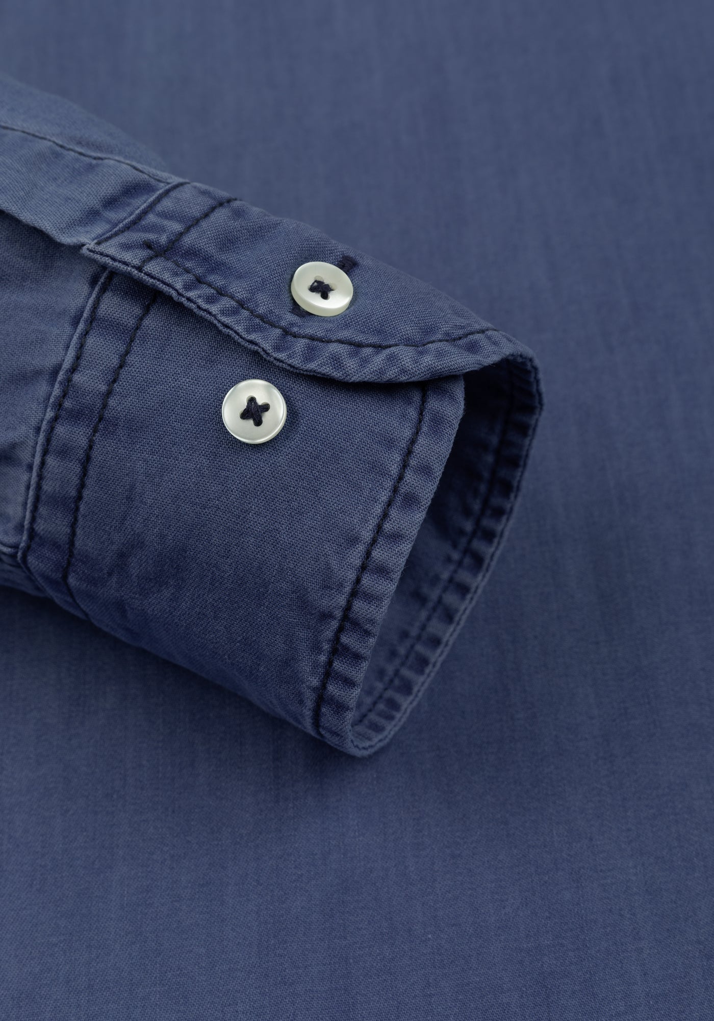 Deep Blue Washed Denim Shirt