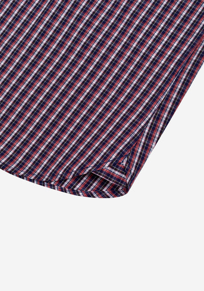 Vintage Navy Red Checked Twill Shirt