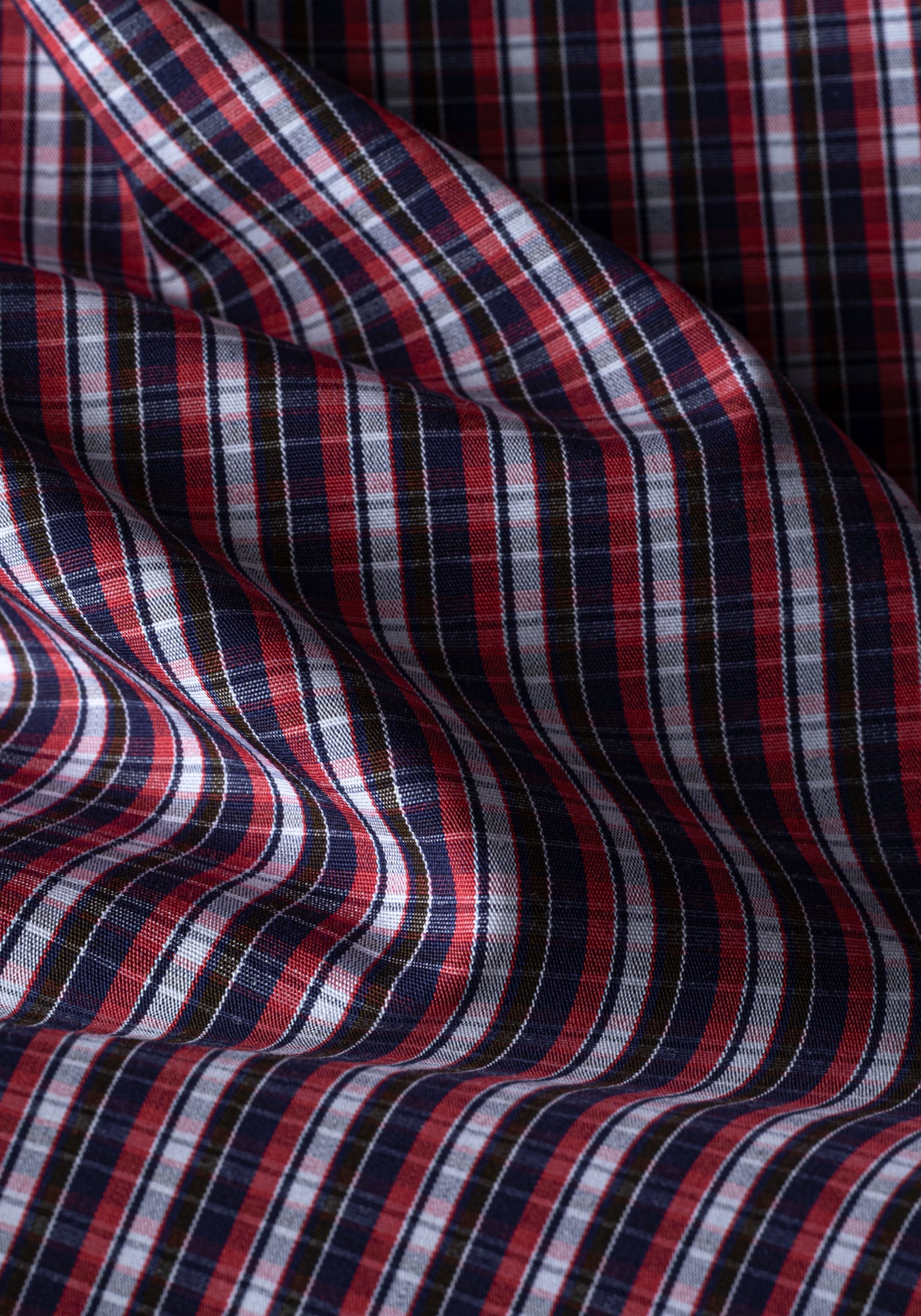 Vintage Navy Red Checked Twill Shirt