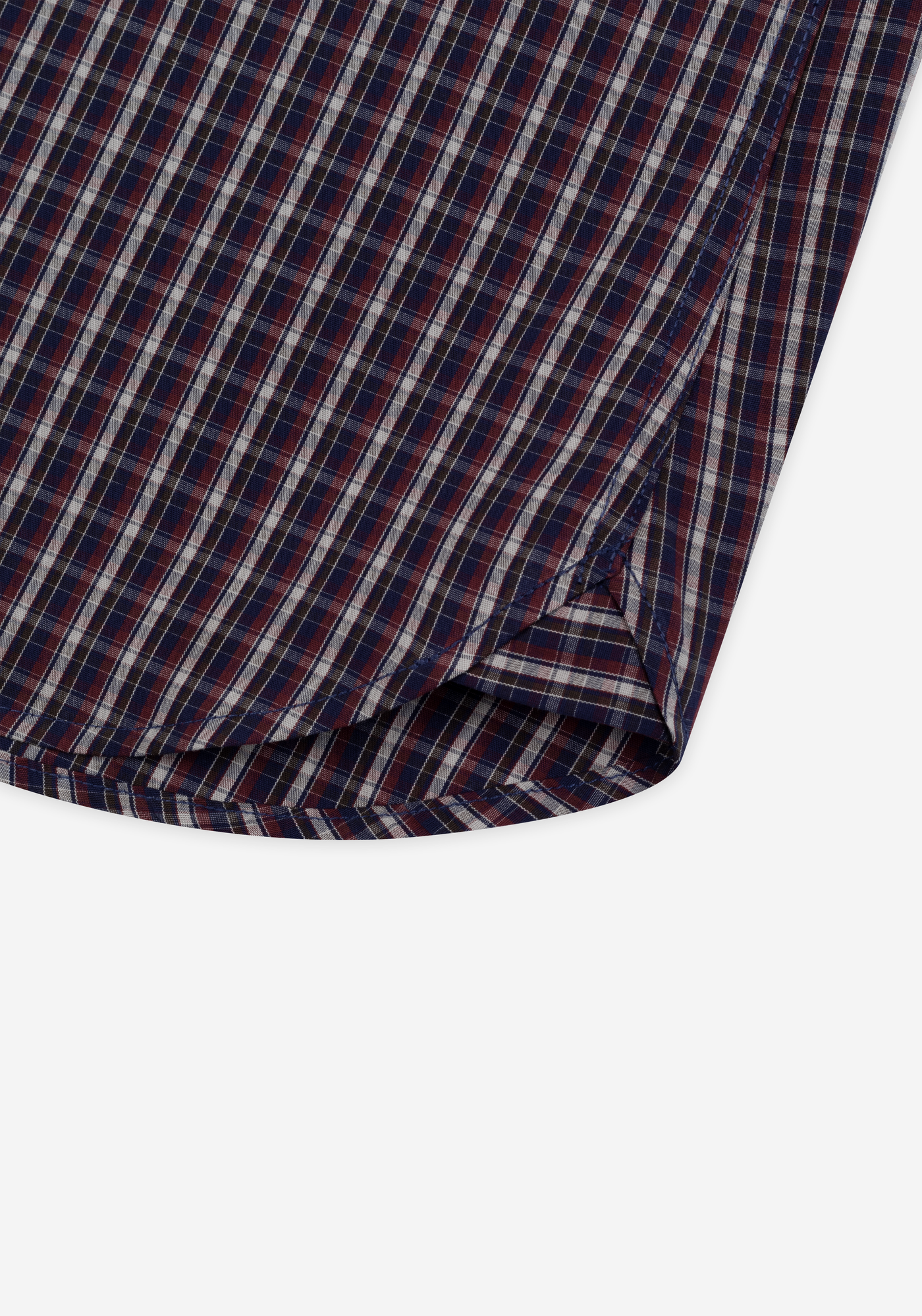 Rustic Navy Red Checked Twill Shirt