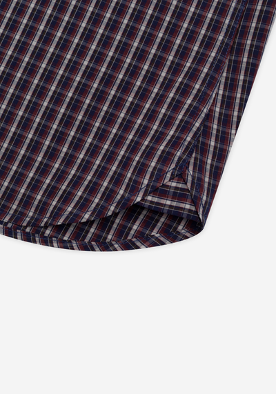 Rustic Navy Red Checked Twill Shirt