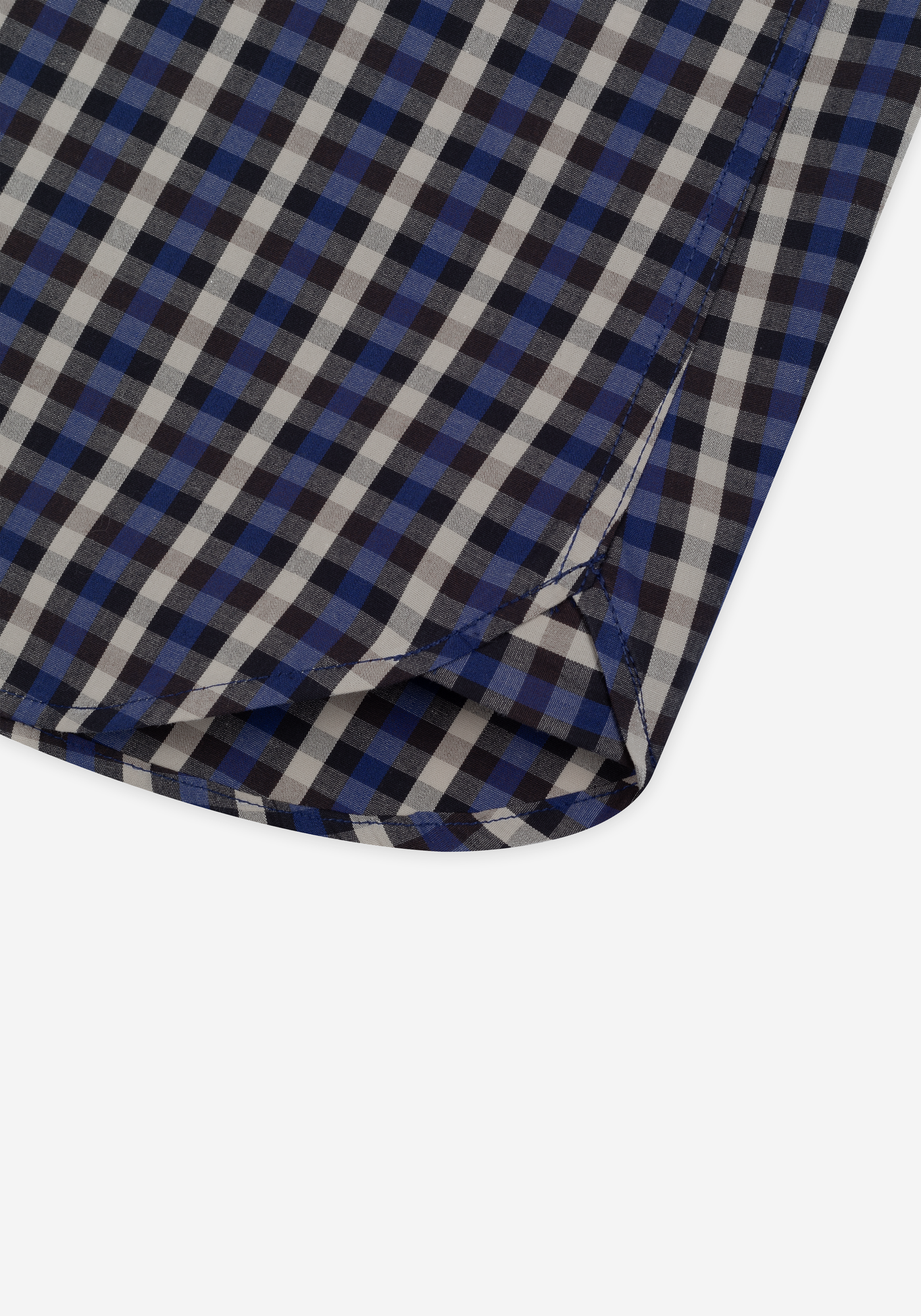 Off-White Blue Checked Twill Shirt