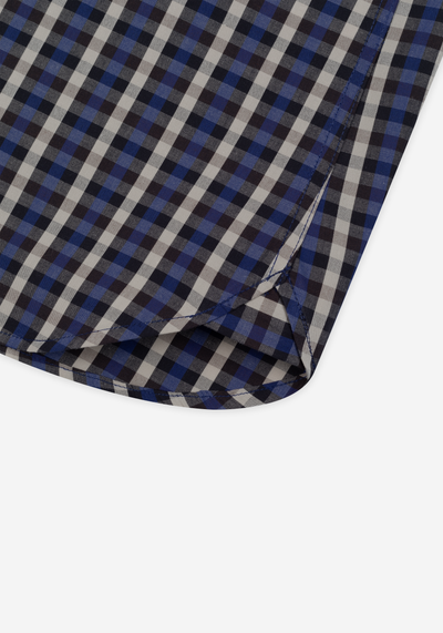Off-White Blue Checked Twill Shirt