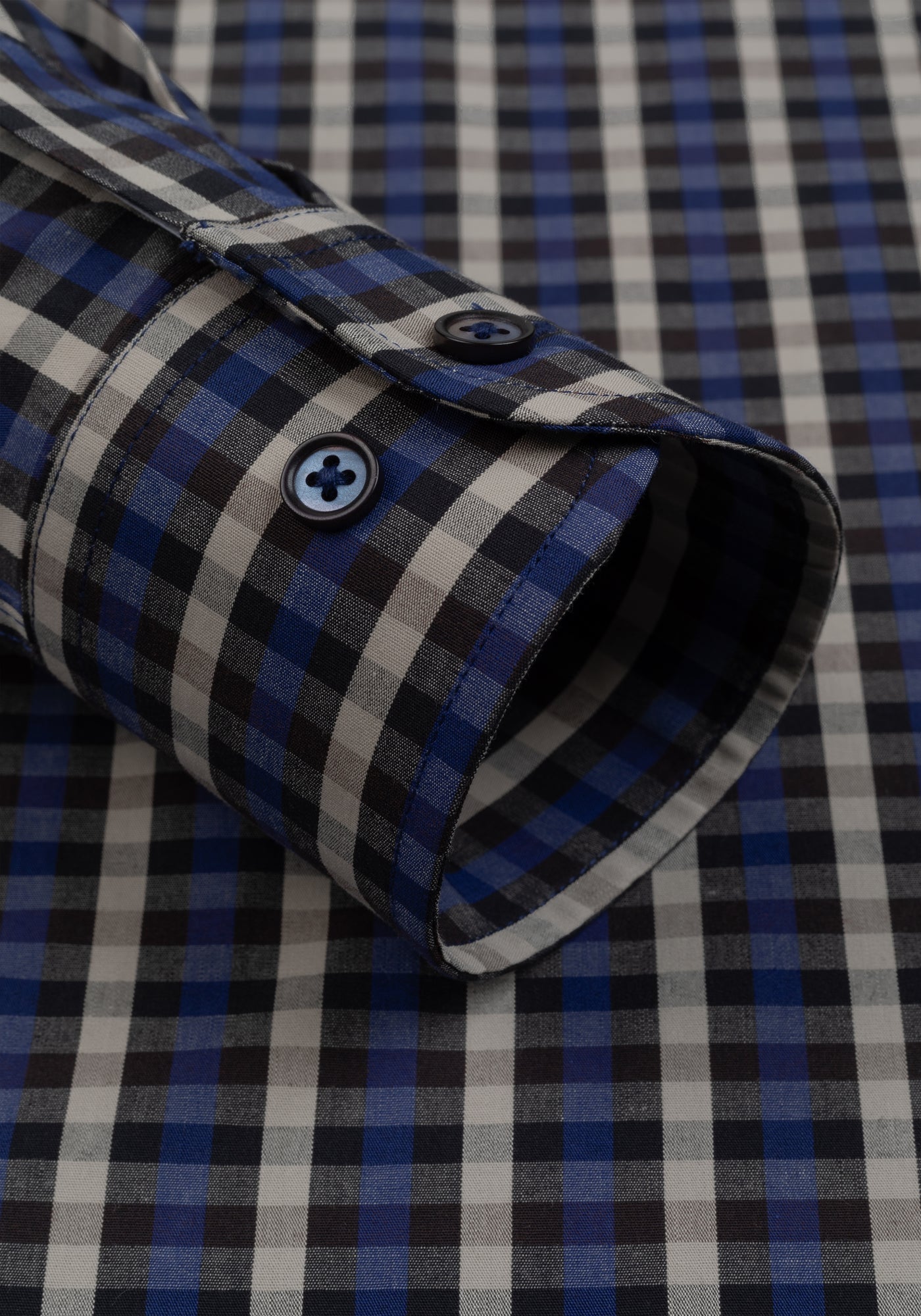 Off-White Blue Checked Twill Shirt