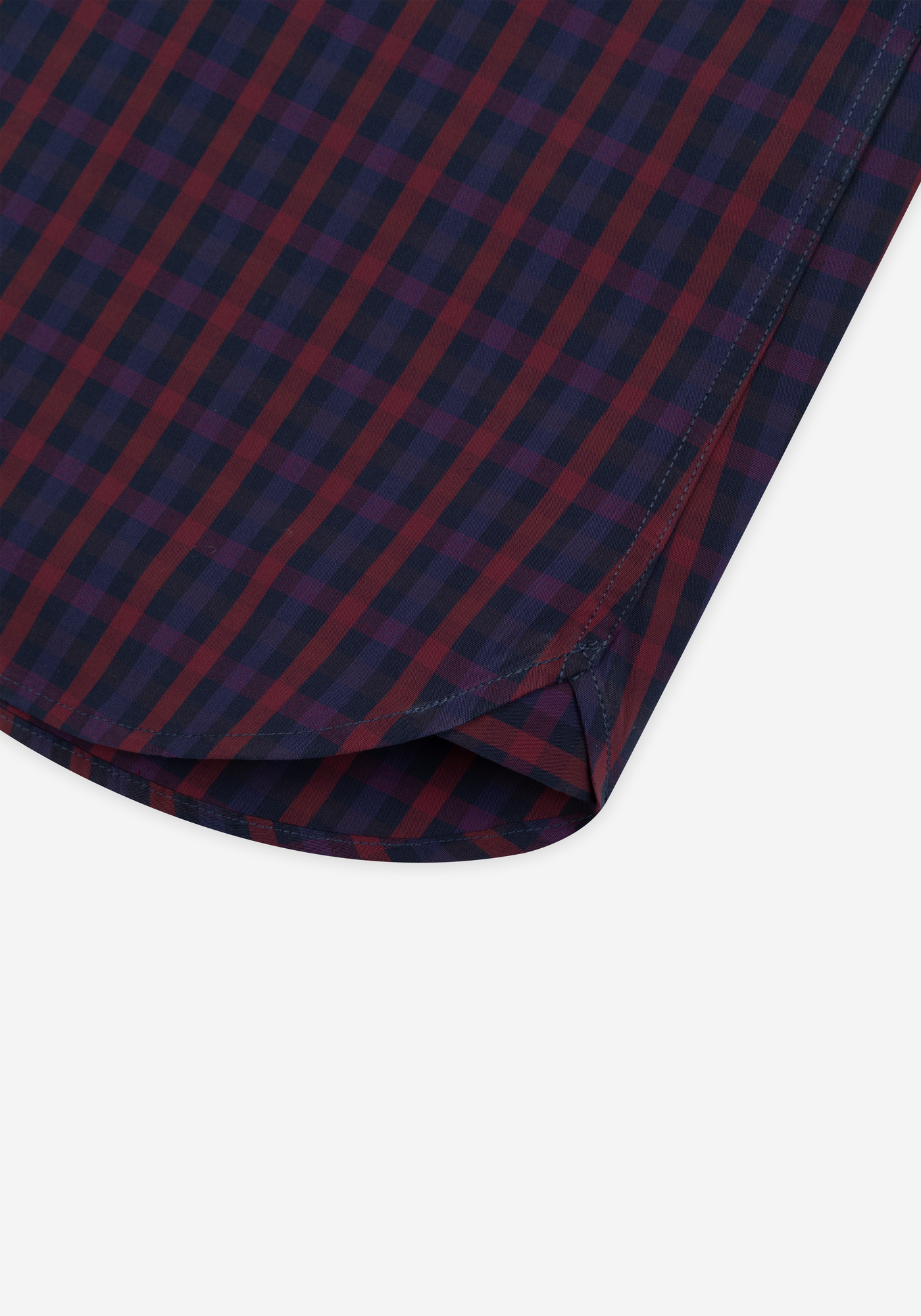Ruby Red Blue Checked Twill Shirt