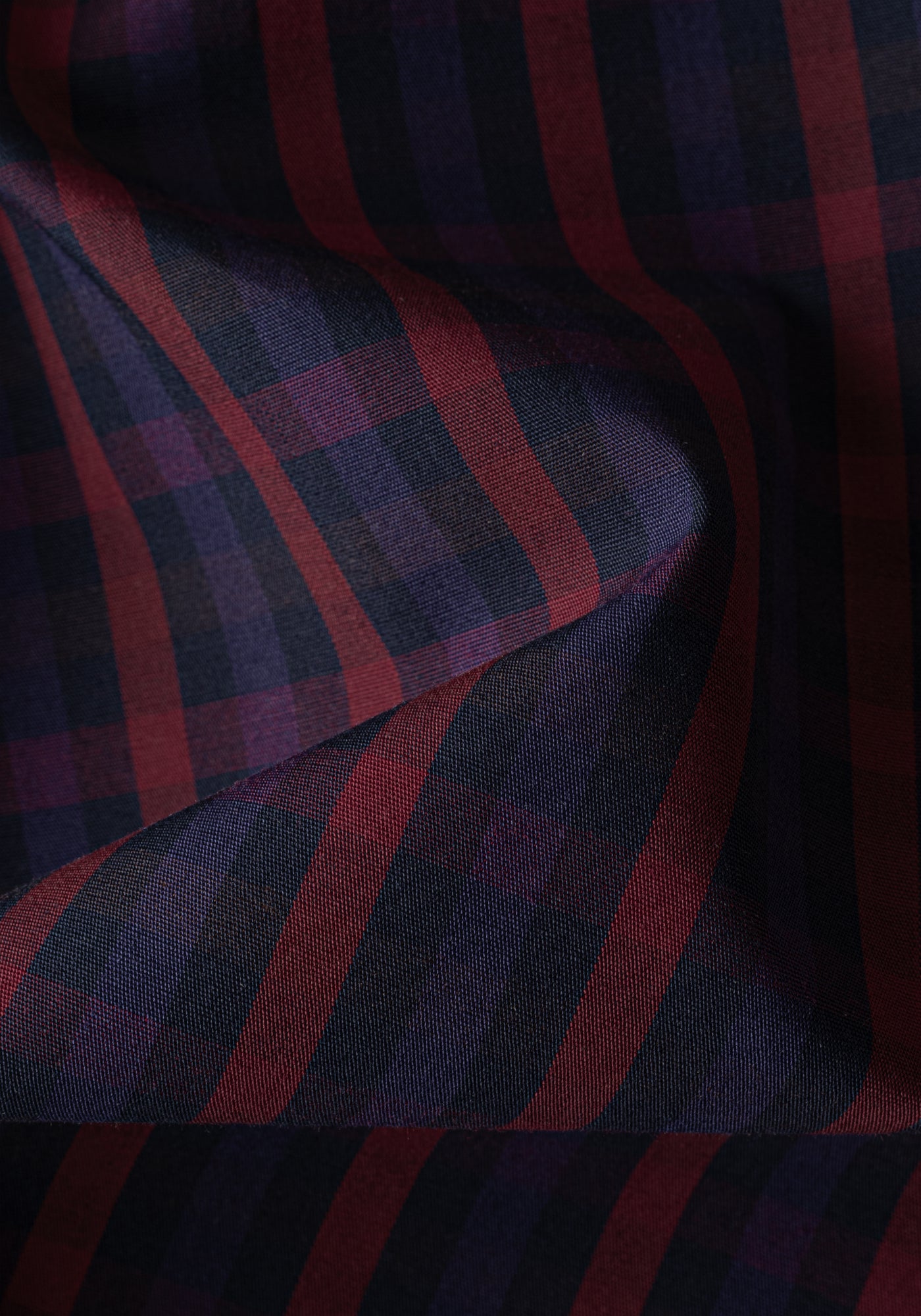 Ruby Red Blue Checked Twill Shirt