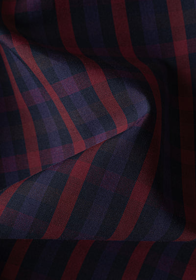 Ruby Red Blue Checked Twill Shirt