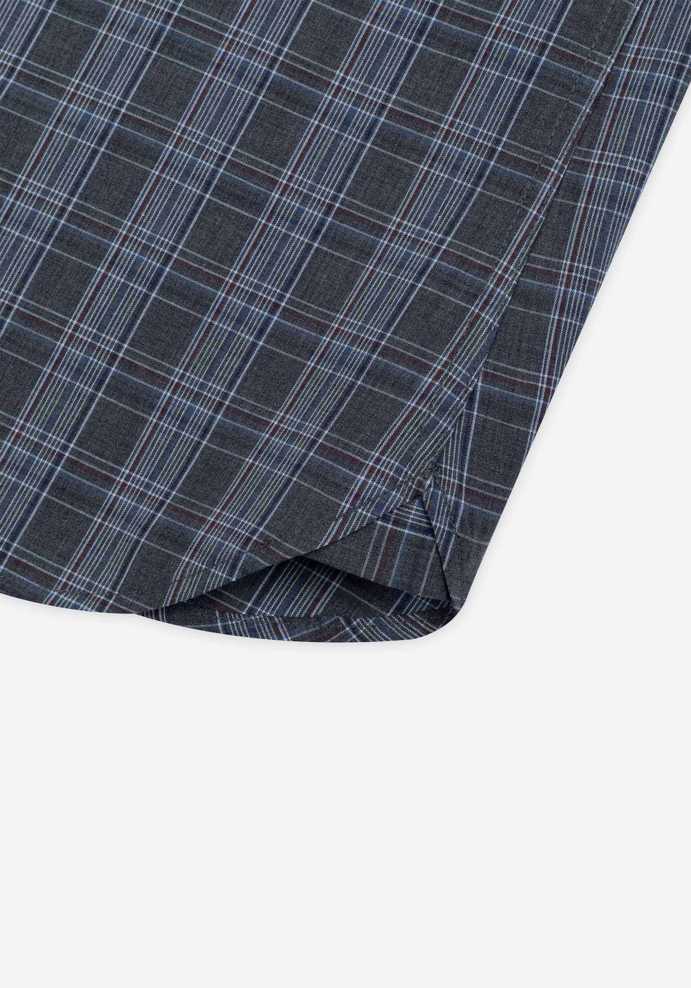 Charcoal Grey Checked Twill Shirt