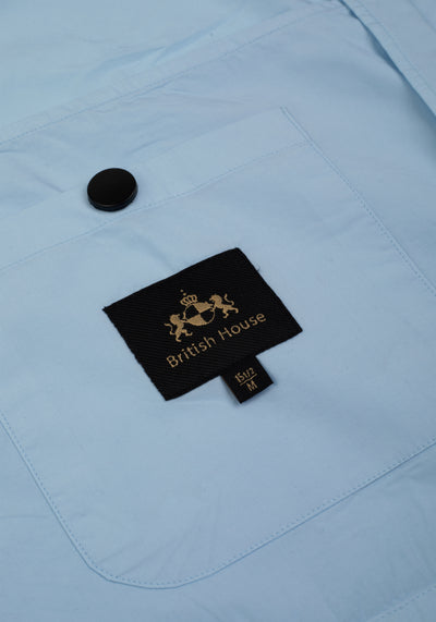 Powder Blue Paper Touch Overshirt