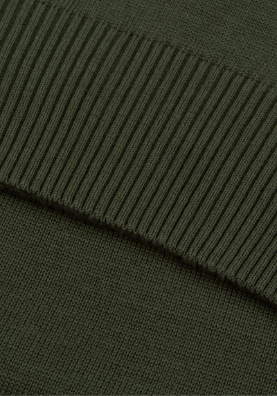 Dim Olive Zip Cotton Pullover