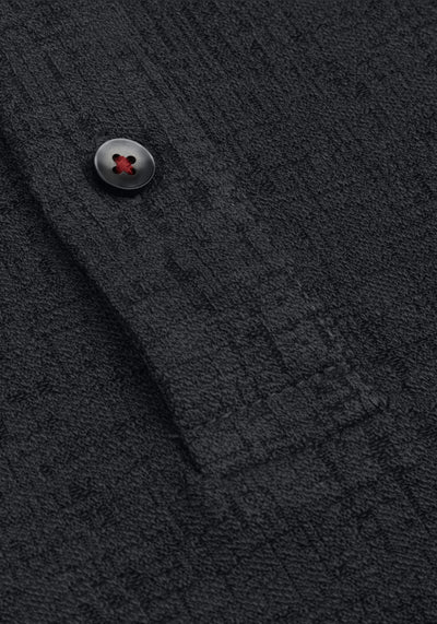 Evergreen Black Jacquard Polo Shirt