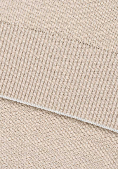 Muse Beige Knitted Polo Shirt