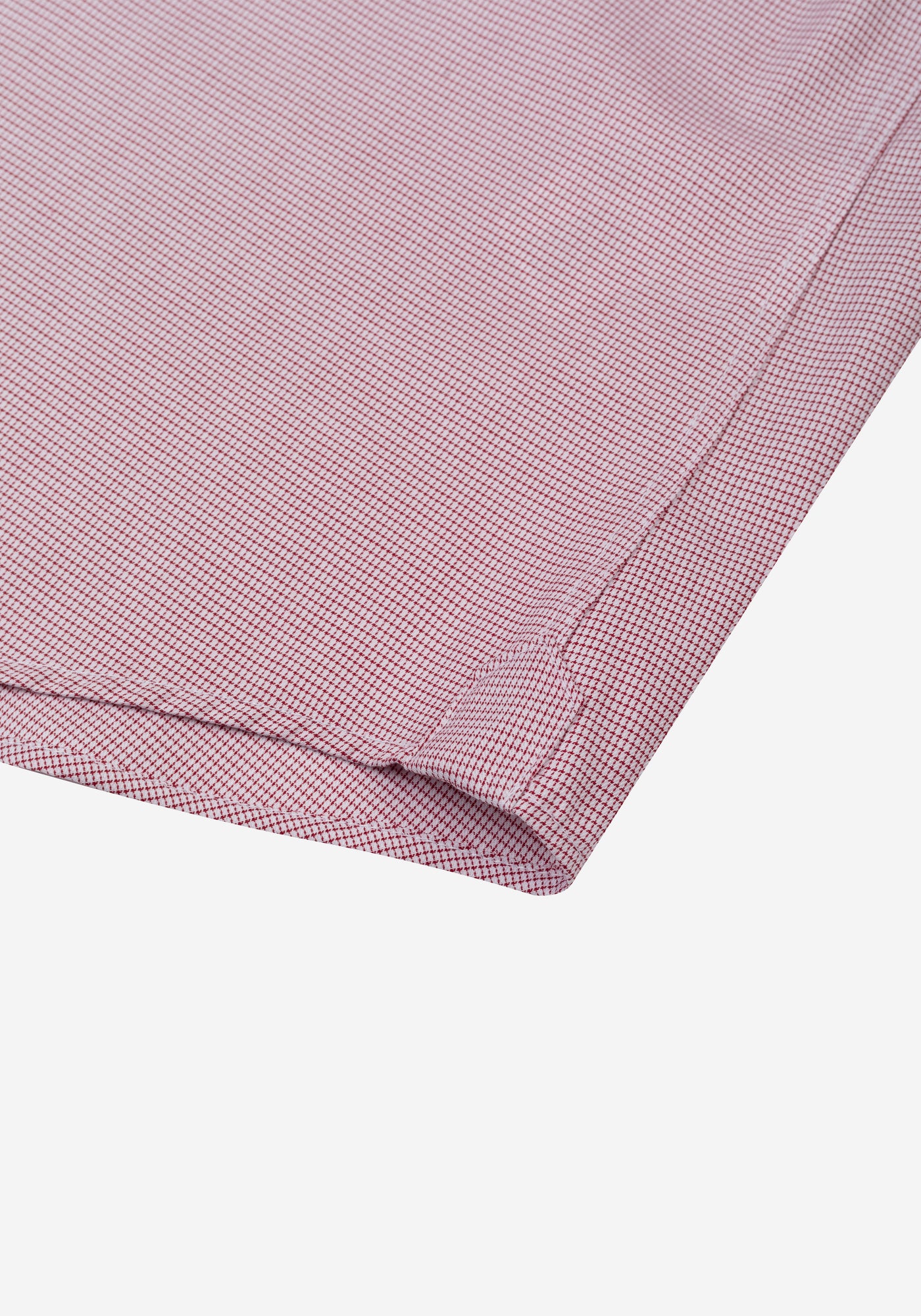 Eterna Red Checked Mini Houndstooth Shirt