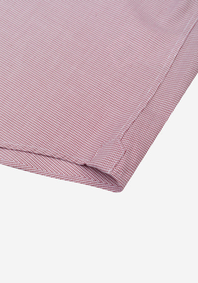 Eterna Red Checked Mini Houndstooth Shirt