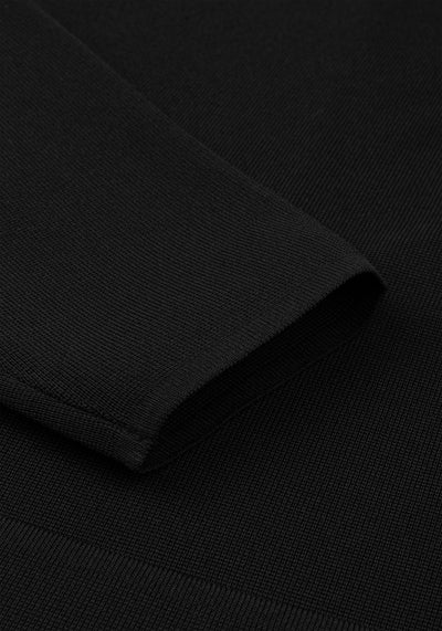 Ember Black Double-Breasted Polyamide Jardigan