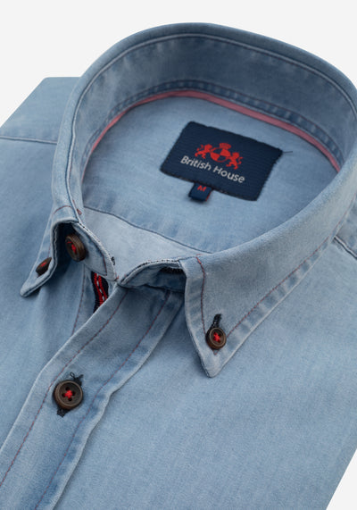 Dusk Blue Selvedge Denim Shirt