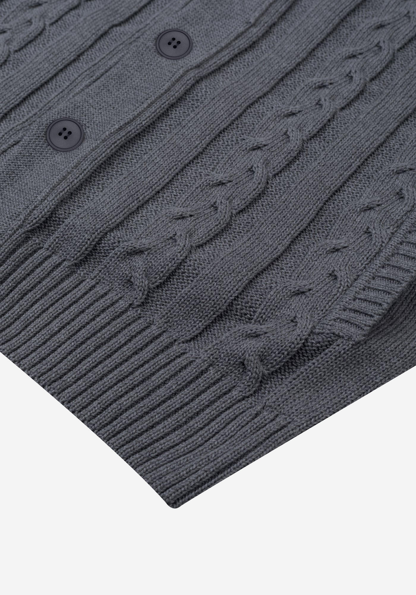 Flint Grey Heavy Knitted Cardigan