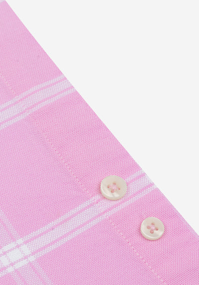 Blush Rose Checked Oxford Shirt