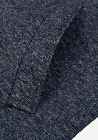 Dim Navy Double-Breasted Poly Coat