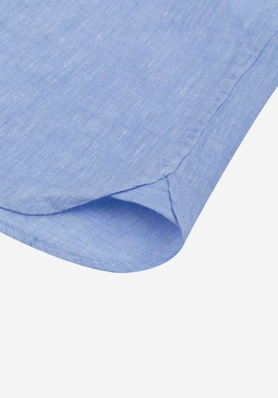 Bay Blue Belgian Linen Shirt