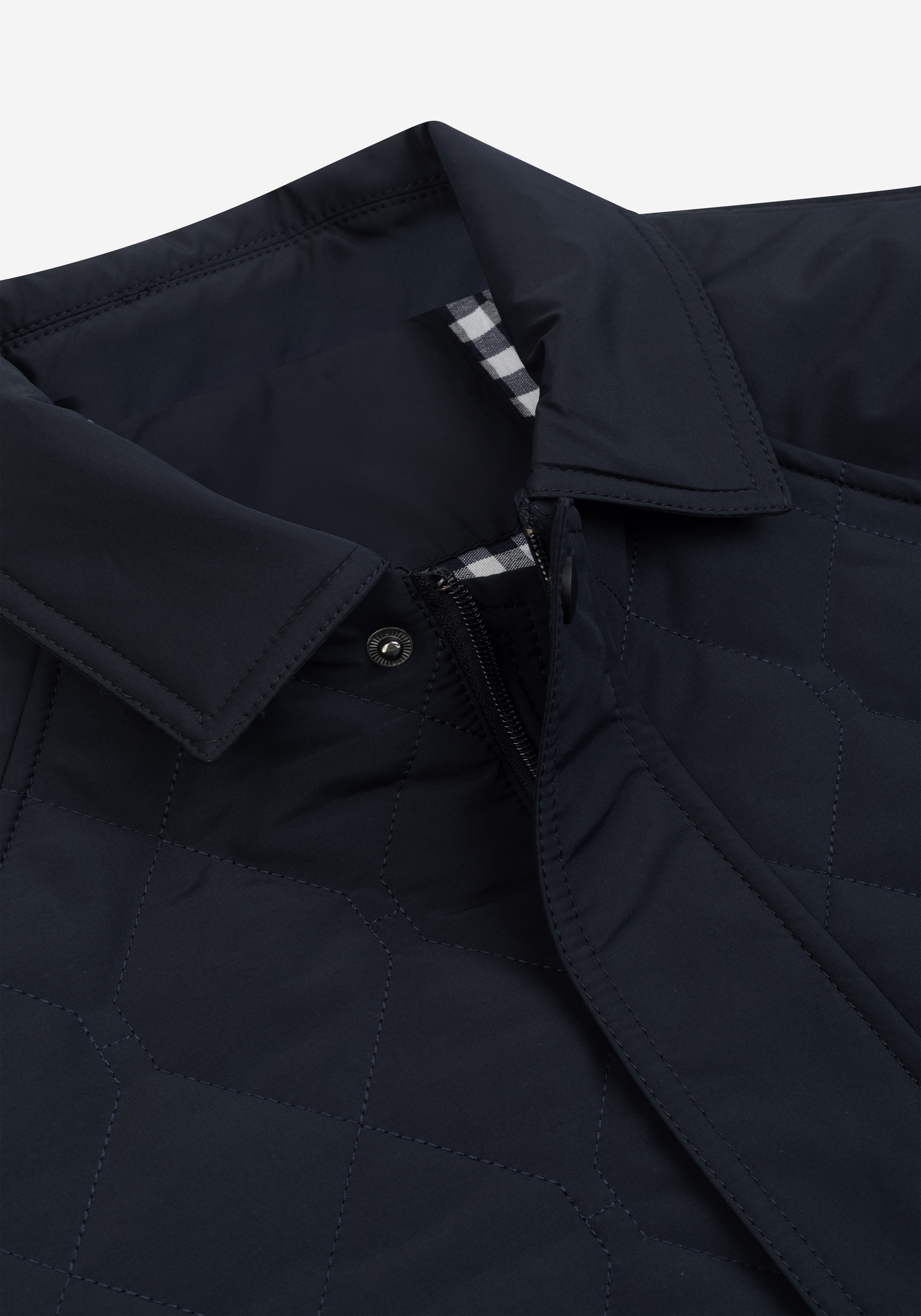 Classic Navy Puff-Tech Quilted Jacket