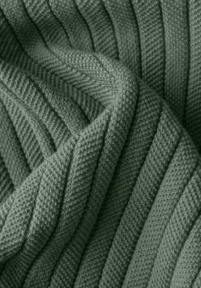 Sage Green Knitted Polo Shirt