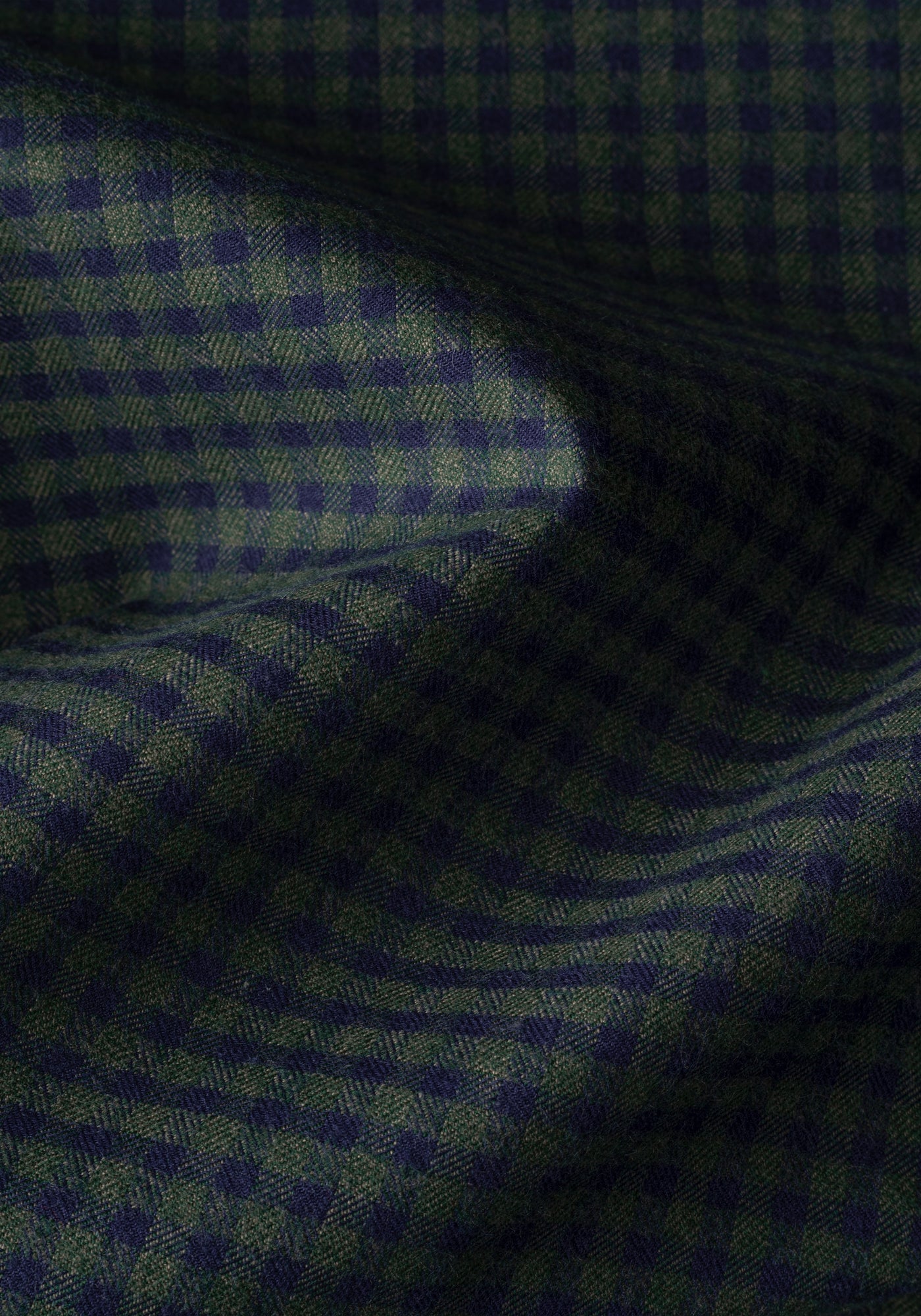 Shadow Green Checked Flannel Twill Shirt