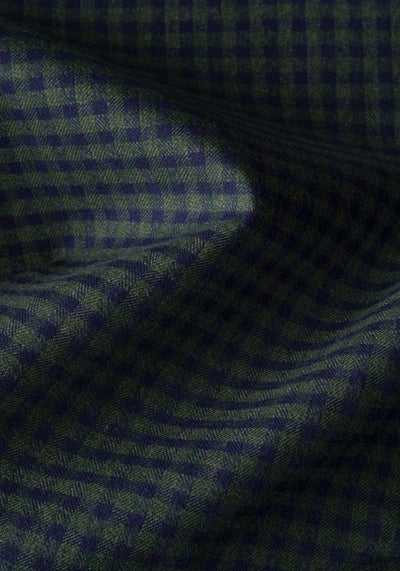 Shadow Green Checked Flannel Twill Shirt