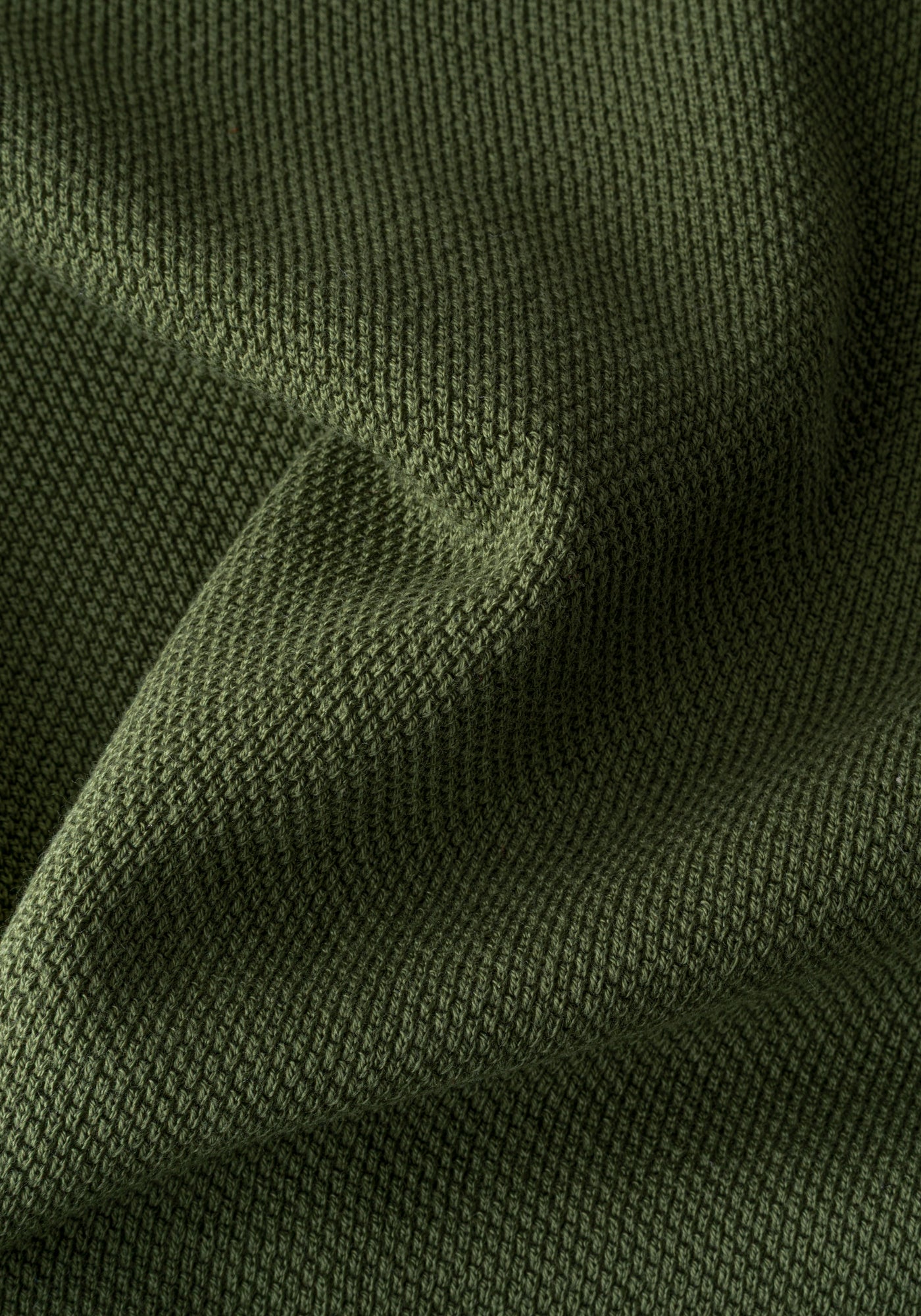 Forest Olive Knitted Polo Shirt