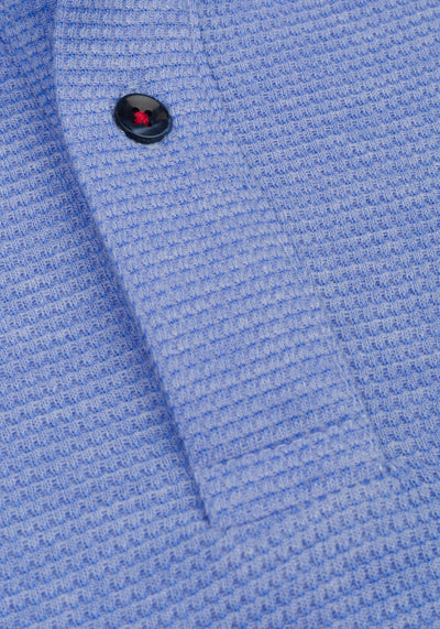 Bayside Blue Waffle Polo Shirt