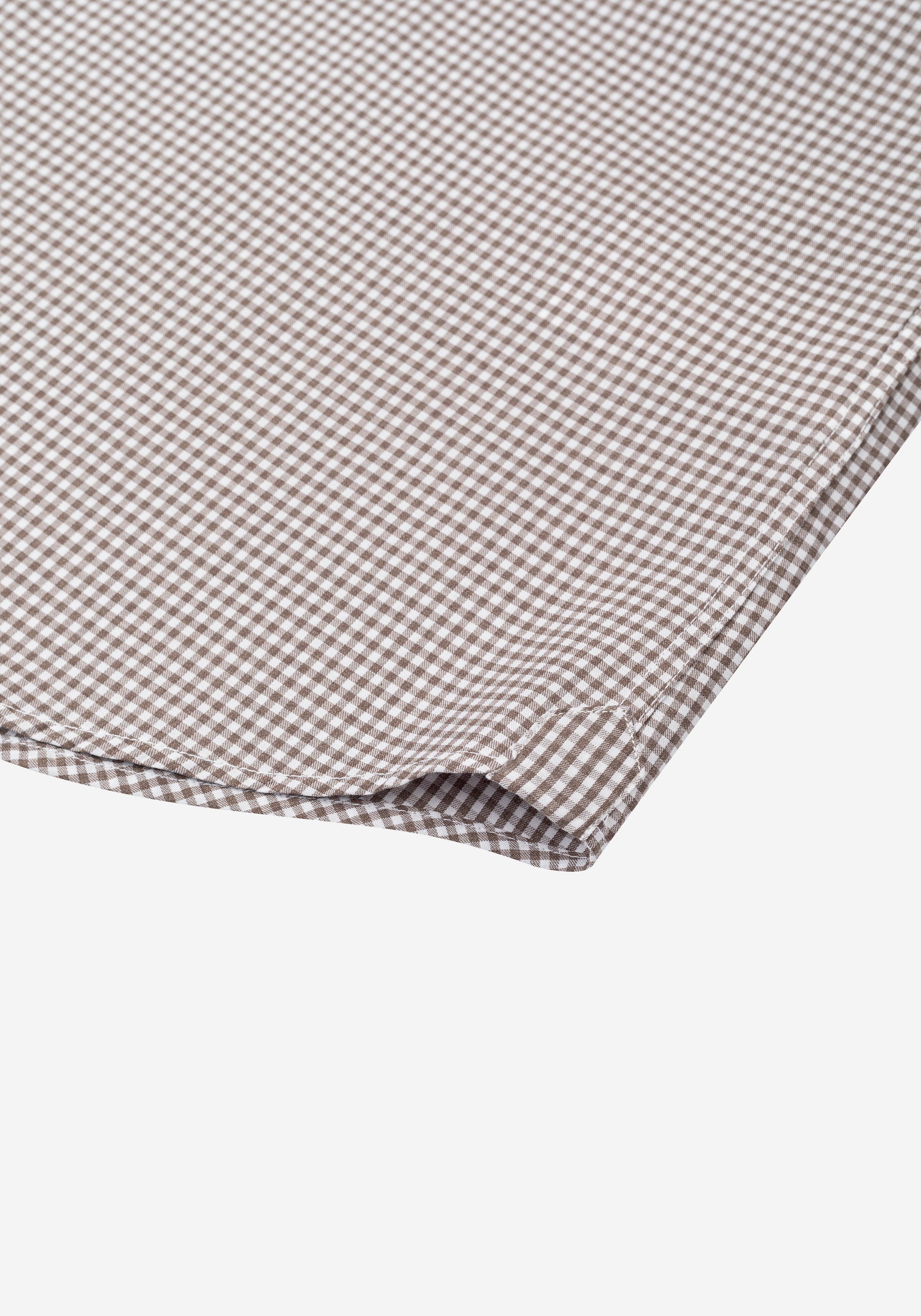 Hazel Brown Checked Poplin Shirt