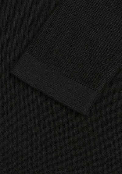 Pitch Black Heavy Knitted Cardigan
