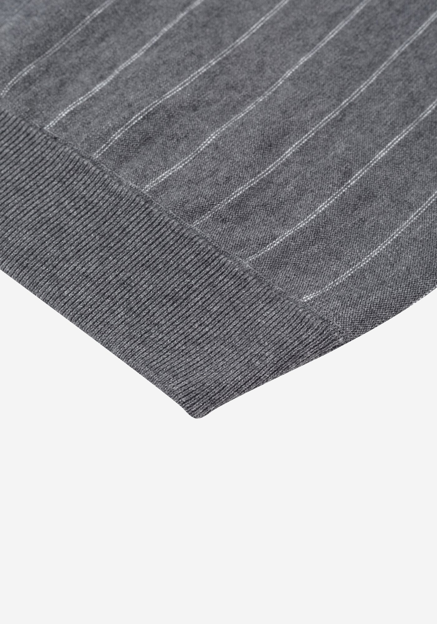 Mono Grey Stripe Merino Wool Blend Cardigan