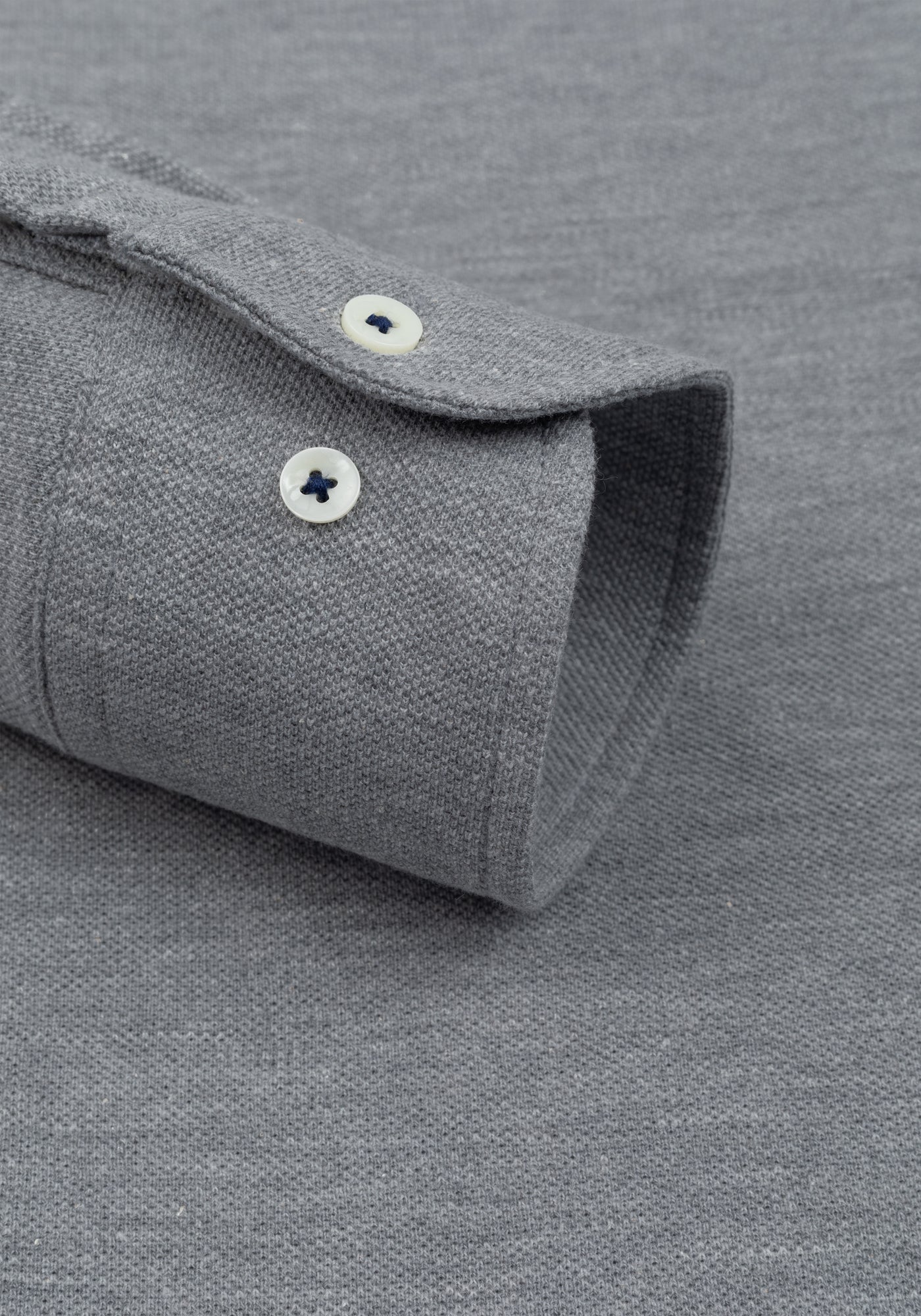 Powder Grey Piqué Shirt