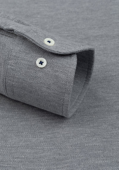 Powder Grey Piqué Shirt